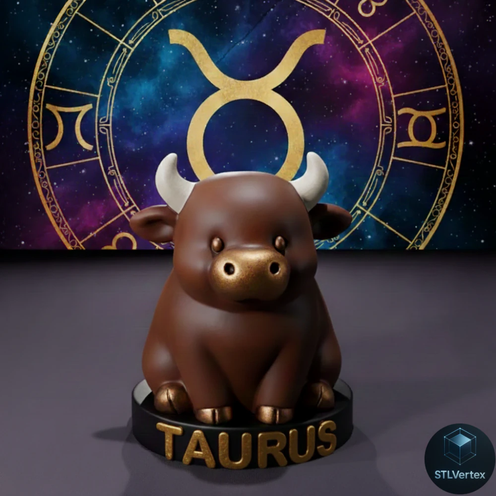 Chibi Taurus Candles 3D Printable Model 3D Model .c4d .max .obj .3ds .fbx .stl .blend 