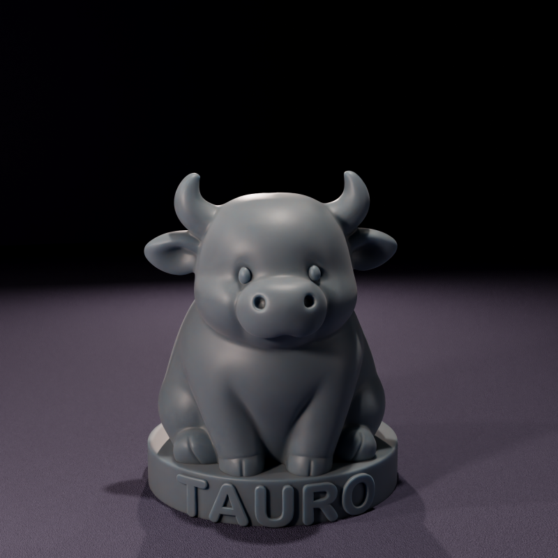 Vela de Tauro Chibi Modelo 3D para impresin 3D Model .c4d .max .obj .3ds .fbx .stl .blend 