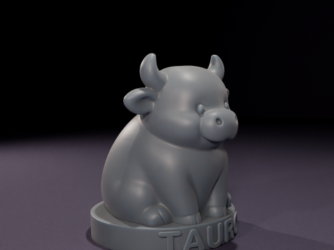 Vela de Tauro Chibi Modelo 3D para impresin 3D Model
