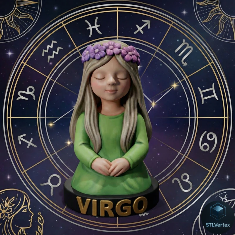 Velas Chibi Virgo Vela de Virgo Chibi modelo impress&atilde;o 3D Modelo 3D .c4d .max .obj .3ds .fbx .stl .blend 