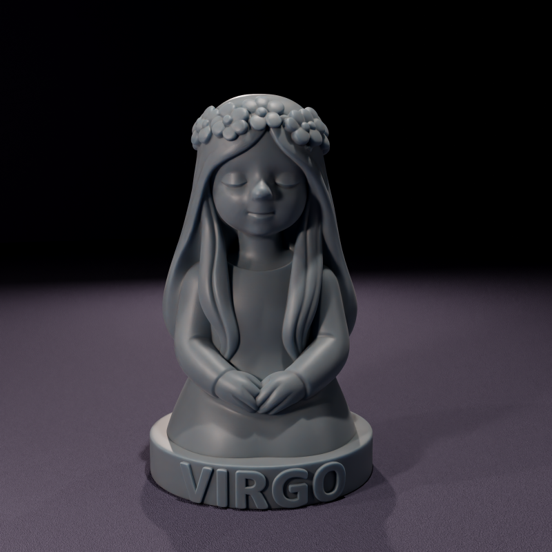 Chibi Virgo Candles Vela de Virgo Chibi Modelo 3D para impresin 3Dモデル .c4d .max .obj .3ds .fbx .stl .blend 