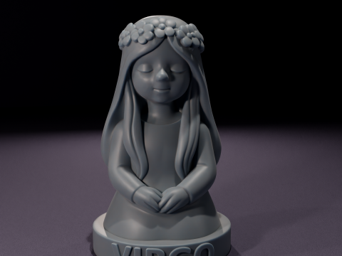 Chibi Virgo Candles Vela de Virgo Chibi Modelo 3D para impresin Modello 3D