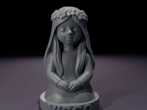 Velas Chibi Virgo Vela de Virgo Chibi modelo impress&atilde;o 3D Modelo 3D