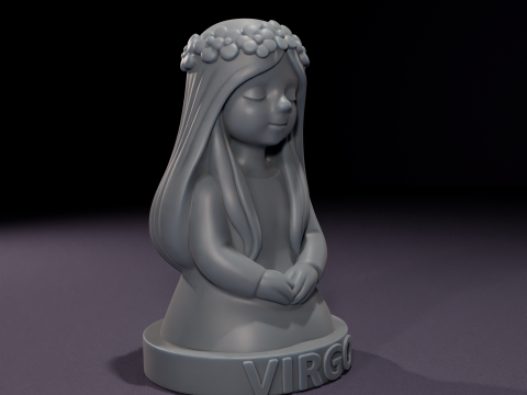Chibi Virgo Candles Vela de Virgo Chibi Modelo 3D para impresin 3Dモデル