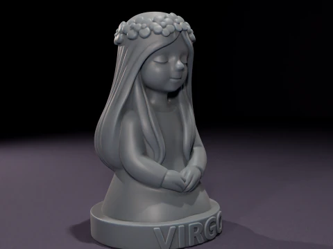 Velas Chibi Virgo Vela de Virgo Chibi modelo impress&atilde;o 3D Modelo 3D
