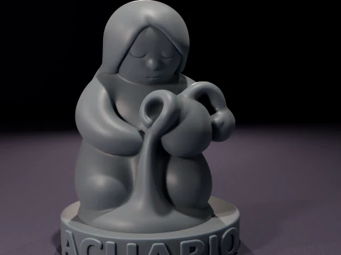 Coleccin de Velas de Signos Zodiacales chibi Modelo 3D para impresin 3D Model