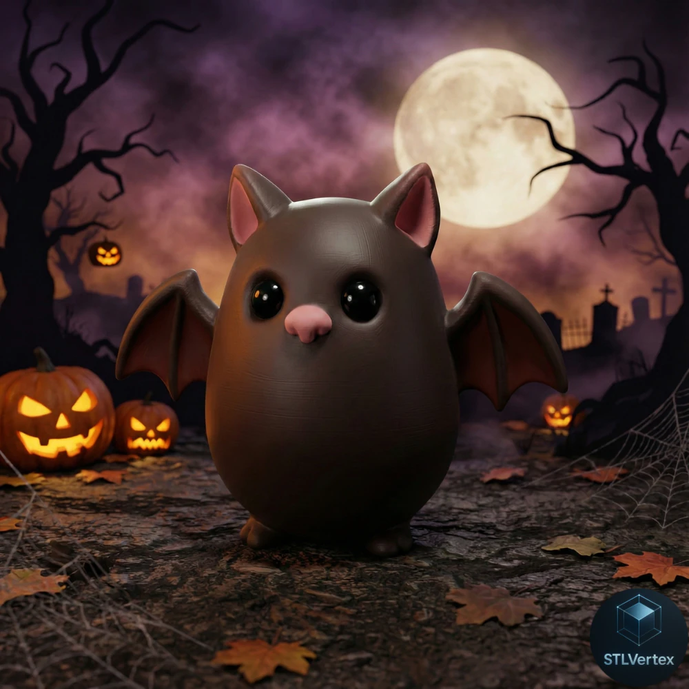 Chibi Bat 3D printing STL 3D Model .c4d .max .obj .3ds .fbx .stl .blend 