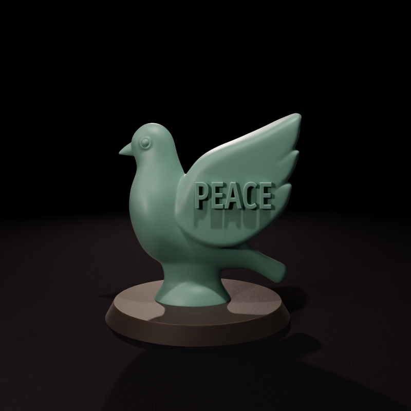 Peace STL 3D Model .c4d .max .obj .3ds .fbx .stl .blend