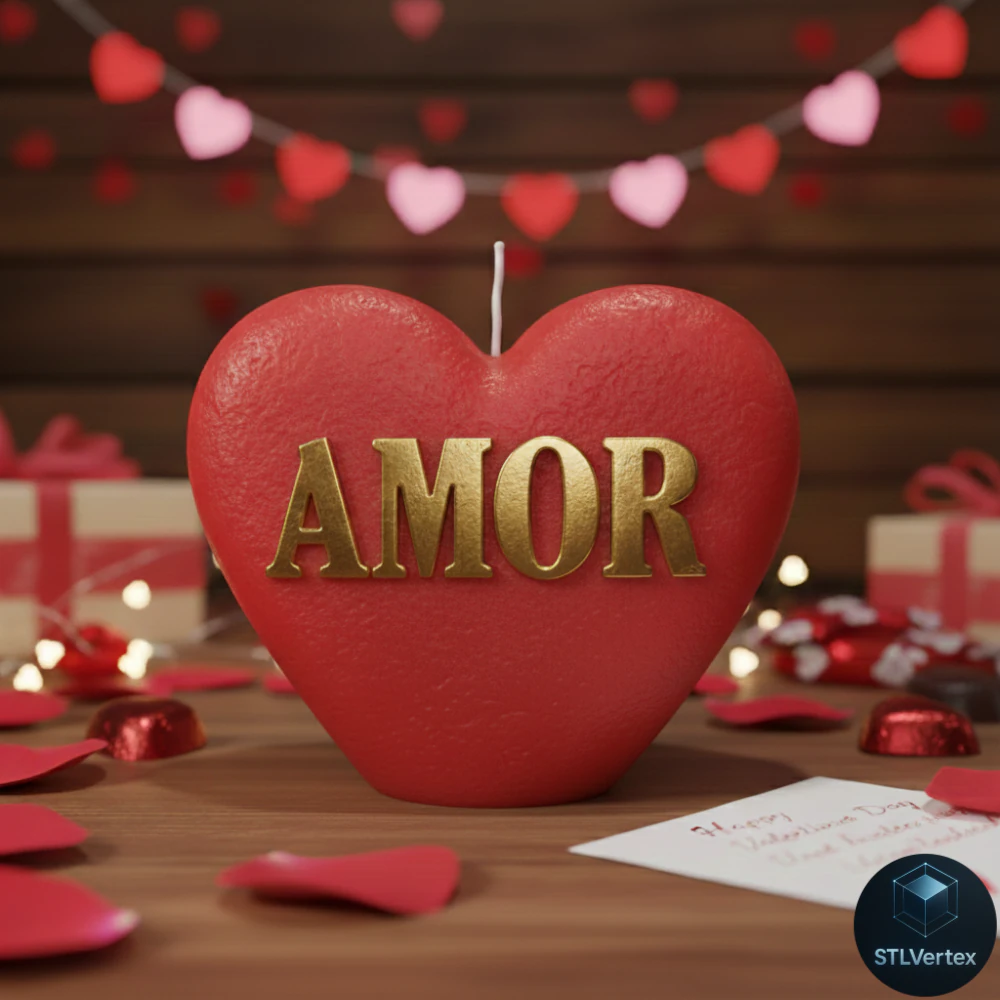 Vela de Amor Impresion 3D STL 3D Model .c4d .max .obj .3ds .fbx .stl .blend 