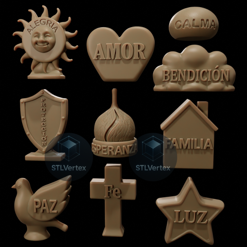 Coleccin de buenos deseos Modelo 3D para impresin STL 3D 모델 .c4d .max .obj .3ds .fbx .stl .blend