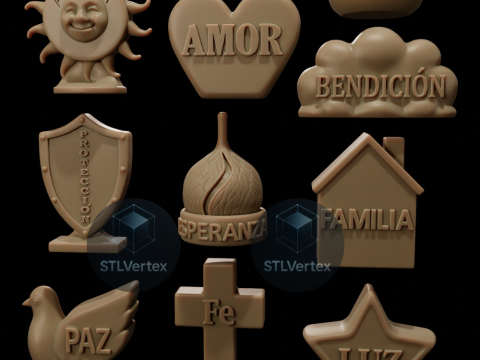 Coleccin de buenos deseos Modelo 3D para impresin STL 3D 모델