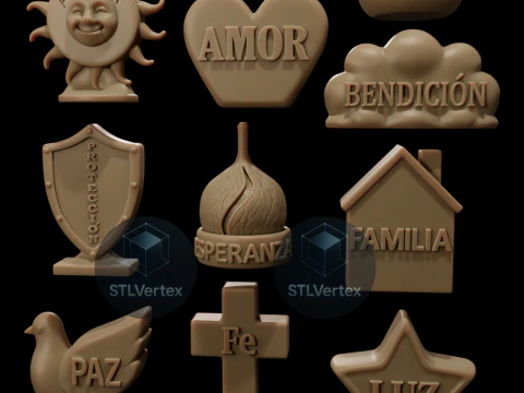 Coleccin de buenos deseos Modelo 3D para impresin STL 3D Print Model