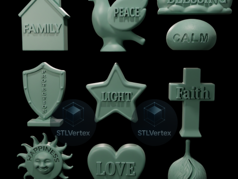 Collection of Good Wishes for Printing STL 3D Модель