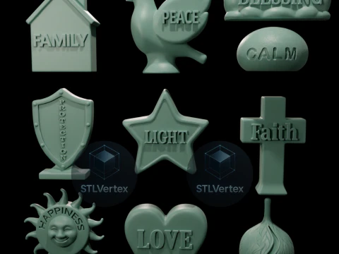 Collection of Good Wishes for 3D Printing STL 3D Model