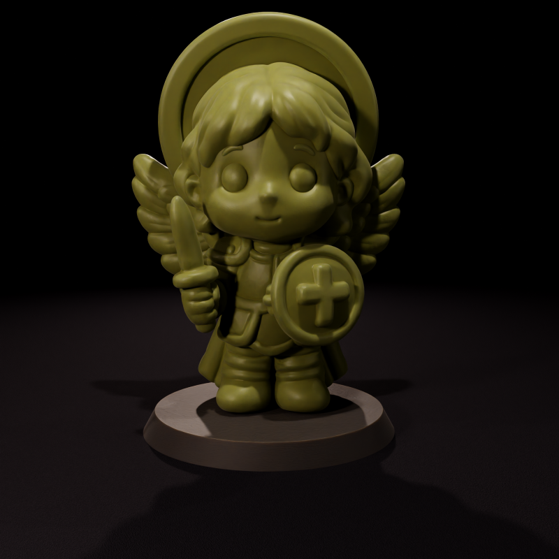 Başmelek Mikail Chibi - Başmelek Miguel Chibi 3D Model .c4d .max .obj .3ds .fbx .stl .blend 