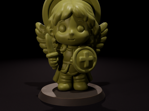 Archangel Michael Chibi - Arcangel Miguel Chibi 3D Model