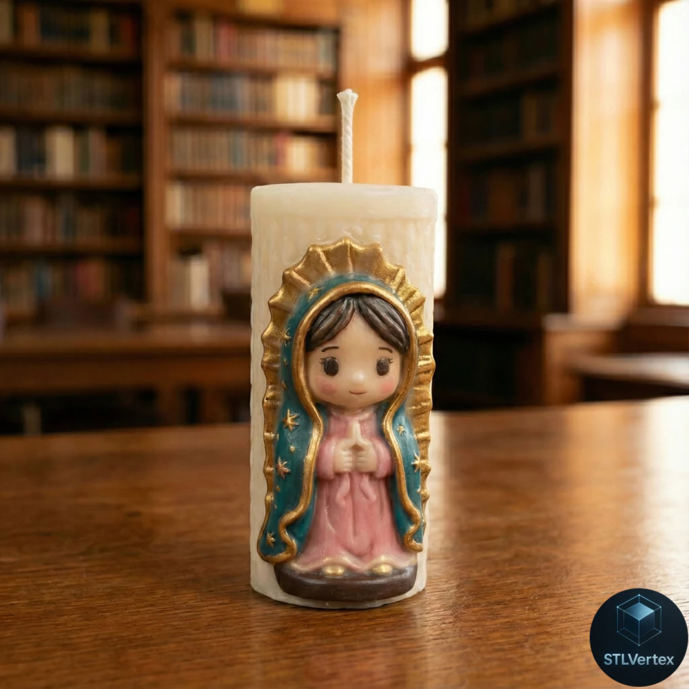 Virgin of Guadalupe Chibi 3D printing 3D Print Model .c4d .max .obj .3ds .fbx .stl .blend 