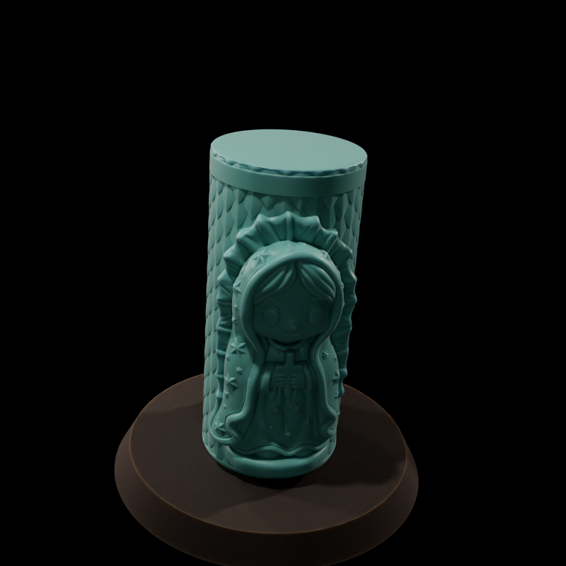 과달루페의 성모 Chibi - Virgen de Guadalupe Chibi 3D 모델 .c4d .max .obj .3ds .fbx .stl .blend 