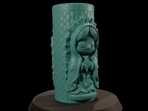 과달루페의 성모 Chibi - Virgen de Guadalupe Chibi 3D 모델