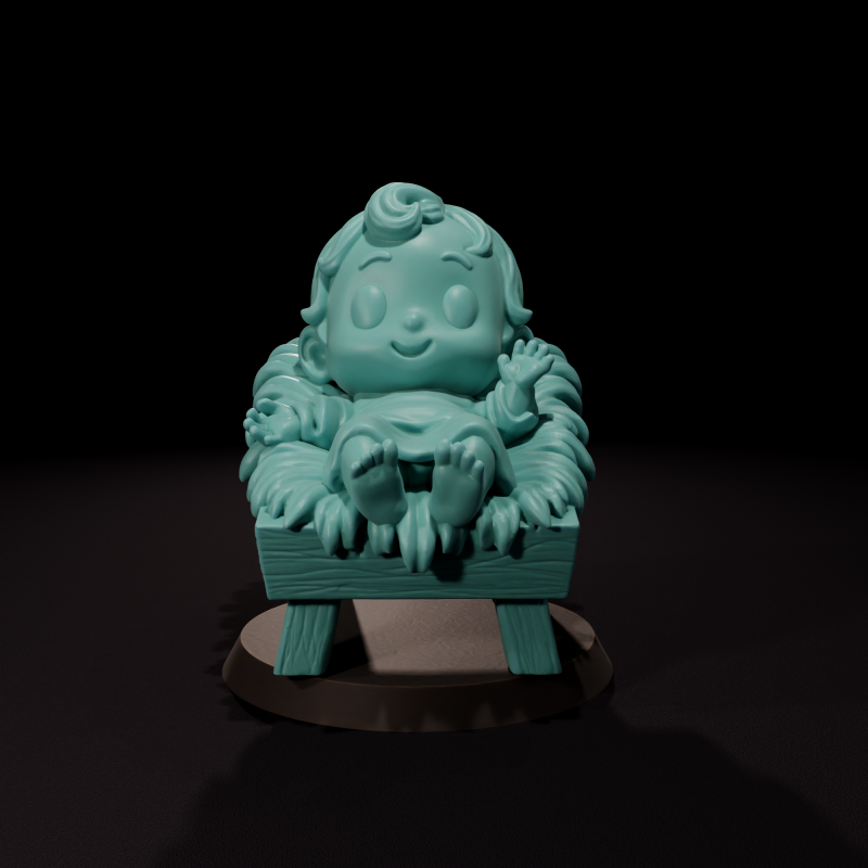 Candle of Jesus in the crib Chibi - Vela de Jess en la cuna Chibi 3D Model .c4d .max .obj .3ds .fbx .stl .blend