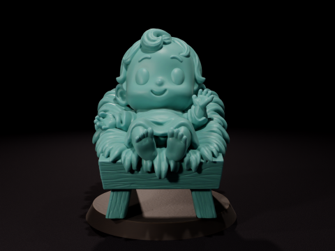 Candle of Jesus in the crib Chibi - Vela de Jess en la cuna Chibi 3D Model