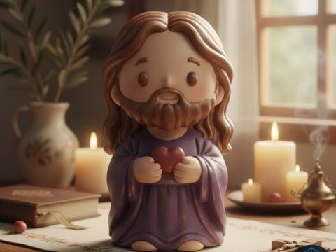 Sacred Heart candle 3D printing Modelo 3D