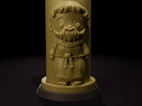 Saint Francis of Assisi Candle 3D printing 3D Print Model