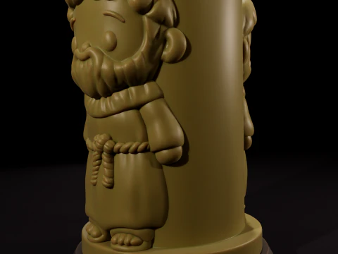 Saint Francis of Assisi Candle 3D printing 3D Print Model