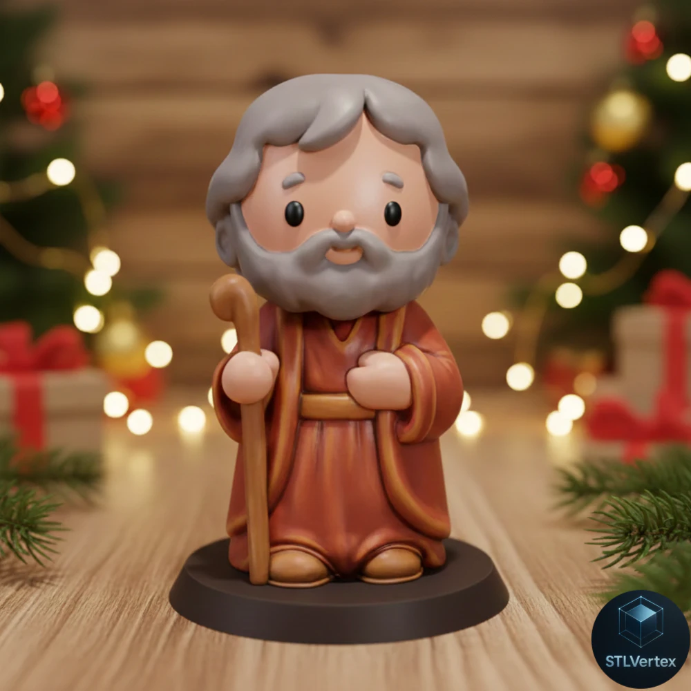 Candle of Saint Joseph Chibi 3D printing 3D Print Model .c4d .max .obj .3ds .fbx .stl .blend 