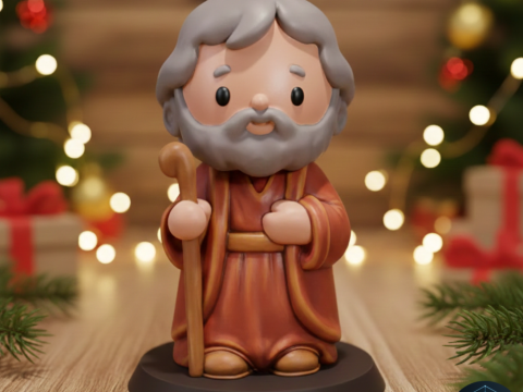 Vela de San José Chibi impresión 3D Modelo 3D