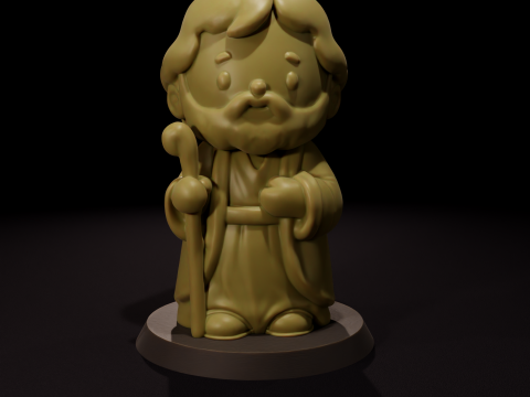 Candle of Saint Joseph Chibi - Vela de San Jse Chibi 3D Model
