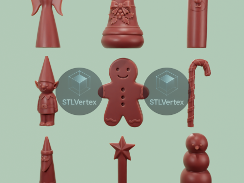 Christmas collection - Coleccion navidea for Printing STL 3D Model