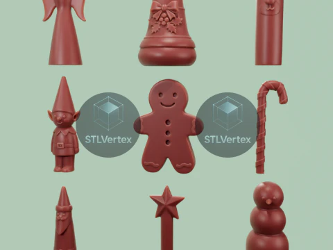 Colecci&oacute;n navide&ntilde;a para Impresi&oacute;n STL Modelo de impresión 3D