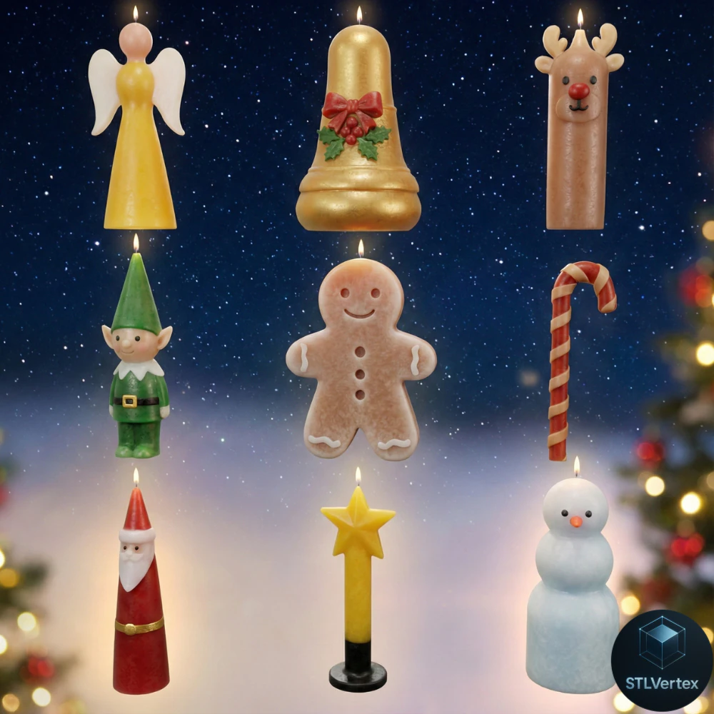 Colecci&oacute;n navide&ntilde;a para Impresi&oacute;n STL Modelo de impresión 3D .c4d .max .obj .3ds .fbx .stl .blend 