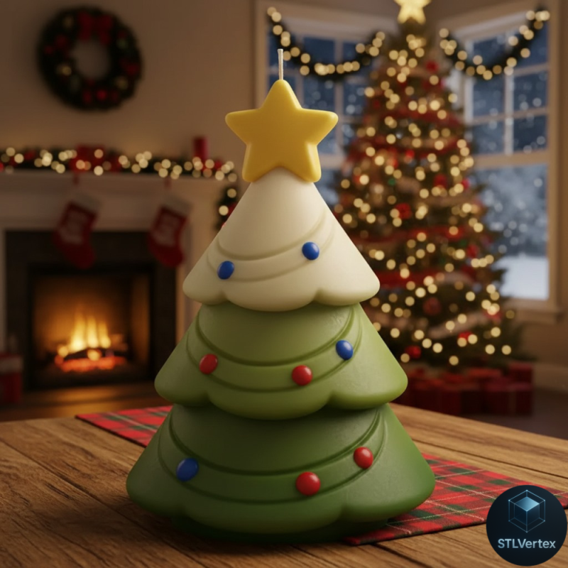 Impressão 3D de árvore de Natal estilizada Modelo 3D .c4d .max .obj .3ds .fbx .stl .blend