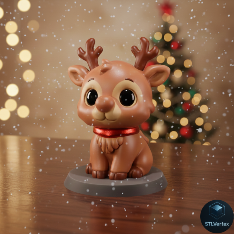 Chibi Deer Candle3D printing 3D Model .c4d .max .obj .3ds .fbx .stl .blend 