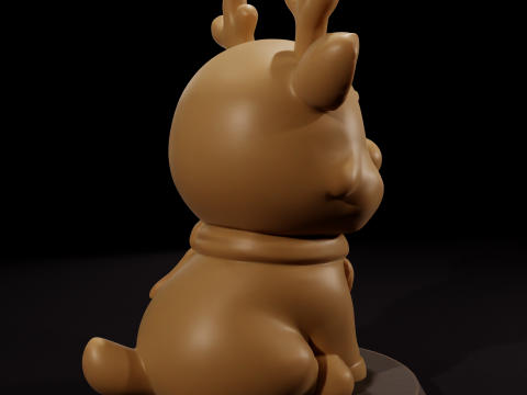 Vela Ciervo Chibi - Vela de Venado Chibi Modelo 3D