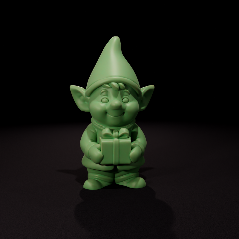 Vela Duende Navideño Chibi - Vela de Duende Navideo chibi Modelo 3D .c4d .max .obj .3ds .fbx .stl .blend 