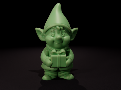 Vela Duende Navideño Chibi - Vela de Duende Navideo chibi Modelo 3D