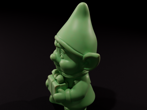 Vela Duende Navideño Chibi - Vela de Duende Navideo chibi Modelo 3D