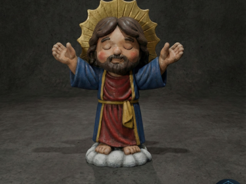 Vela de Jesús Redentor chibi impresión 3D Modelo 3D