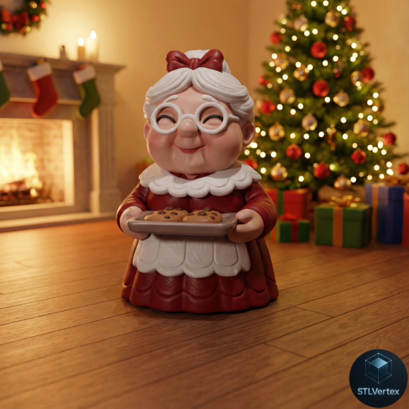 Mrs Claus candle 3D printing 3D Model .c4d .max .obj .3ds .fbx .stl .blend 