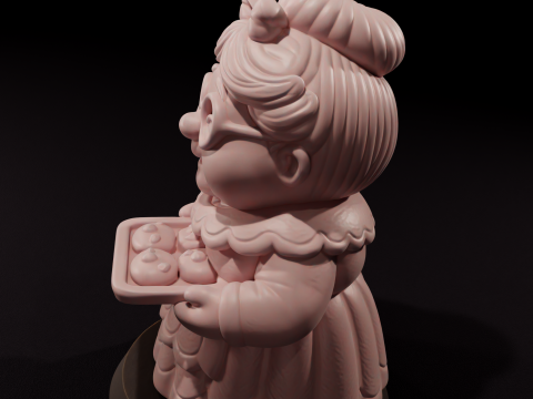 Mrs Claus candle - Vela de Mam Noel 3D Model