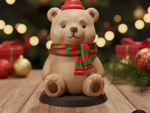 Christmas Bear Candle 3D printing 3D Model
