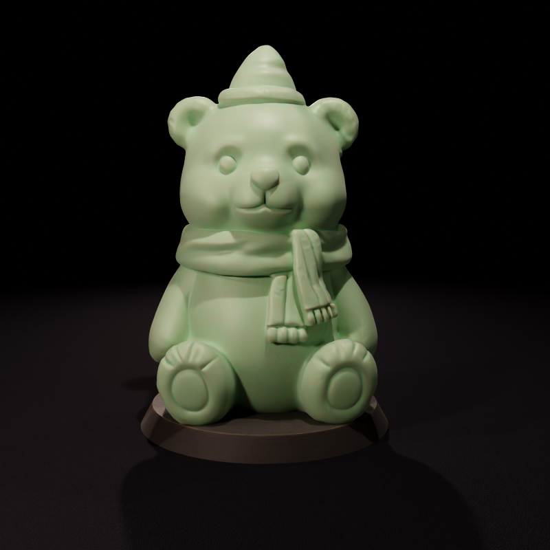 Vela Oso Navideño - Vela de Oso Navideo Modelo 3D .c4d .max .obj .3ds .fbx .stl .blend 