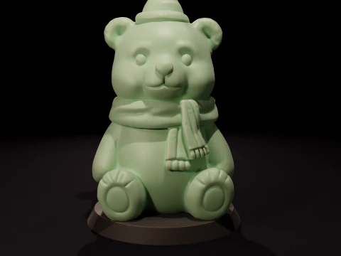 Christmas Bear Candle 3D printing 3D Print Model