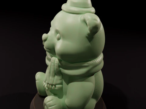 Christmas Bear Candle 3D printing 3D Print Model