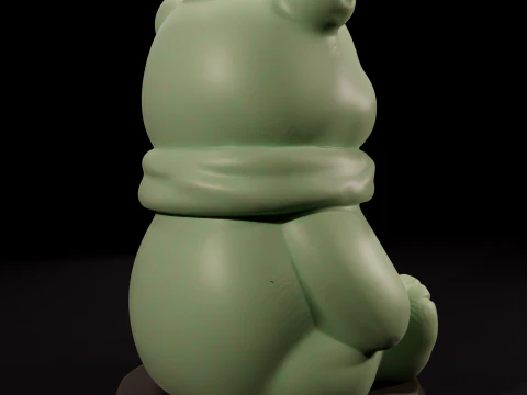 Christmas Bear Candle 3D printing 3D Print Model