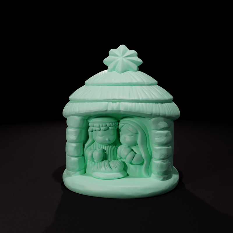 キリスト降誕のシーンのキャンドル - ベラ デル ペセブレ 3Dモデル .c4d .max .obj .3ds .fbx .stl .blend 