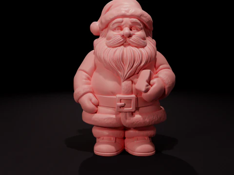 Santa Claus Candle Chibi 3D printing 3D Print Model